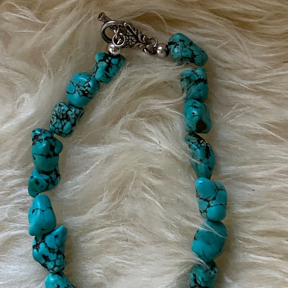 ATI 925 STERLING SILVER TURQUOISE NECKLACE - Picture 5 of 13